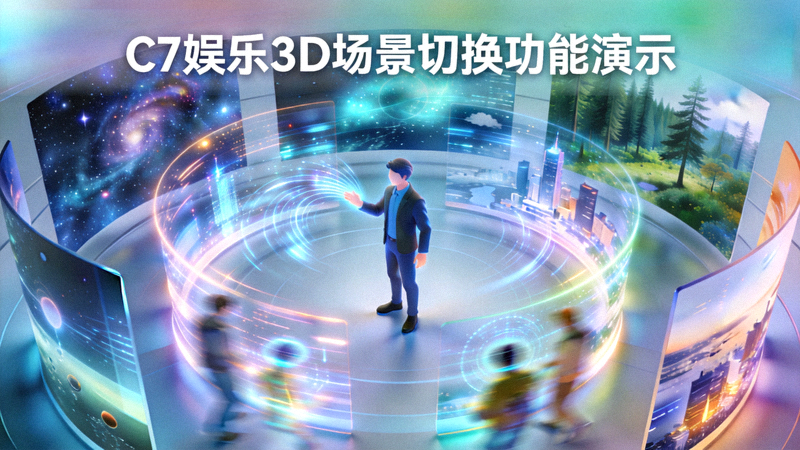 C7娱乐3D场景切换功能演示 - 用户在不同虚拟场景间流畅切换