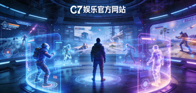 C7娱乐官方网站打造的沉浸式虚拟娱乐场景概念图，用户仿佛身临其境